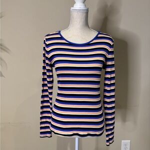 Striped Long Sleeve Top - Multicolor